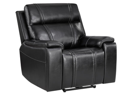 Gary - Power Recliner With Power Recline Motion, Pillow Top Arms, Hidden Cupholders - Black
