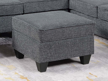 5 Piece Sectional Set Left Arm Loveseat With USB Port Corner Wedge Ottoman Armless Chair Right Arm Loveseat With Chaise - Gray / Slate