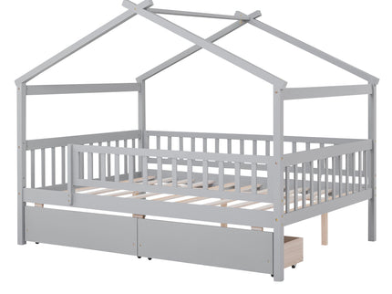 House Bed With 2 Drawers