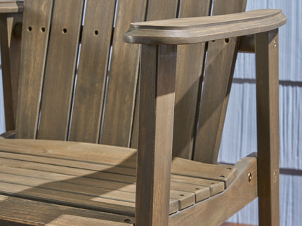 Outdoor Weather Resistant Acacia Wood Adirondack Dining Chairs (Set of 2)