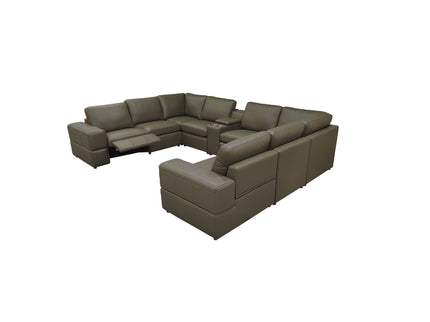 Upholstered Large Arms Sectional With Recliner Seats