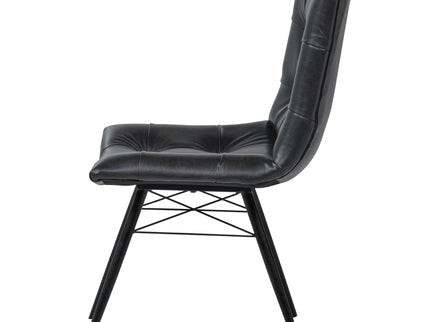 Tufted Back Dining Chairs (Set of 4) - Black