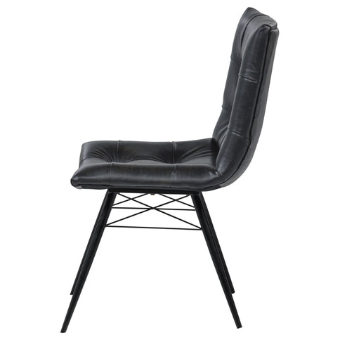 Tufted Back Dining Chairs (Set of 4) - Black