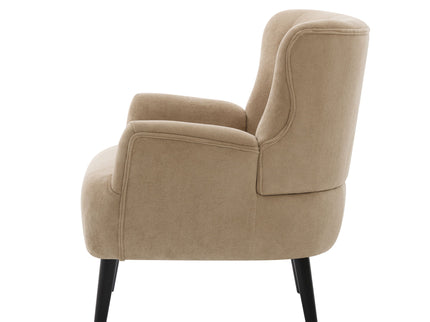 Armchair With Round Arm - Brown