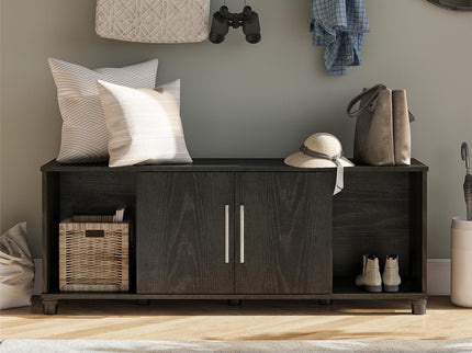 Systembuild Evolution Camberly - Shoe Storage Bench - Black Brown