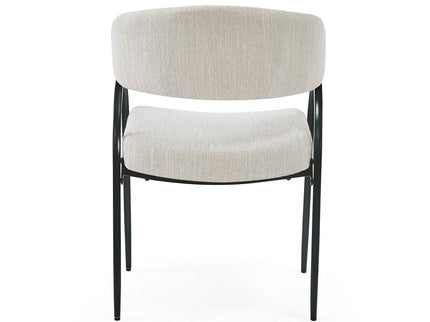 Contemporary Upholstered Dining Chairs With Metal Legs (Set of 2)