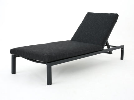 Modern Chaise Lounge With Wate Resistant Fabric Cushions