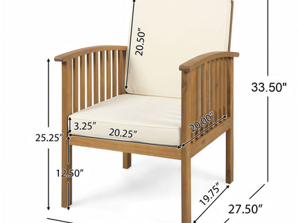 Casa - Acacia Club Chair Coastal Classic Outdoor Seating, Waterproof Fabric