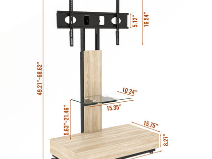 Adjustable Height Mobile TV Cart