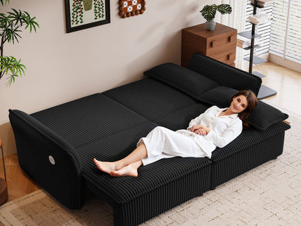 2 In 1 Convertible Sofa Bed, Multi Functional Living Room Furniture