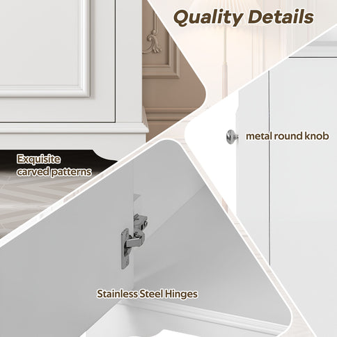 Bathroom Vanity With Sink, Freestanding Single Cabinet Set, Soft Close Door, Adjustable Shelf