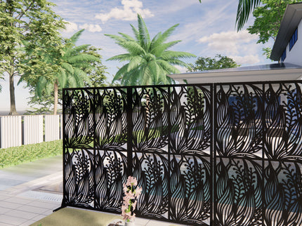 Free Standing Decorative Privacy Screen, Outdoor And Indoor Divider