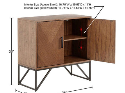 Krista - Accent Cabinet With Magnetic Doors - Brown