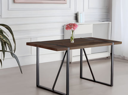 Modern Dining Table With Metal Legs For 4 - 6 Person