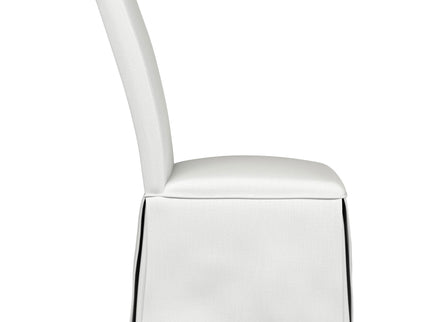 Isela - Upholstered Skirted Side Chair (Set of 2) - White