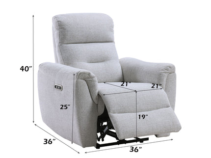 Eastre - Power Motion Recliner With USB Port - Gray