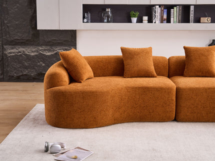 4 Seater Sofa With Fabric, 30D, 60 Hardness Full Sponge, 4 Pillow For Living Room, Home Furniture Sleeper Sectional Sofa For Apartment