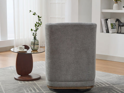 Wide Modern Cushioned Armless Metal Base 360° Swivel Chair With Pillow