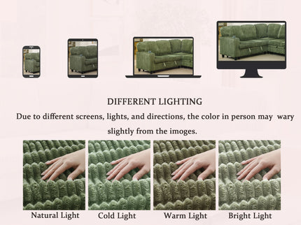 L-Shaped Sofa With Pull Out Sofa Bed With USB