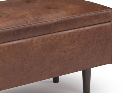 Shay - Large Square Coffee Table Storage Ottoman Mid-Century Style