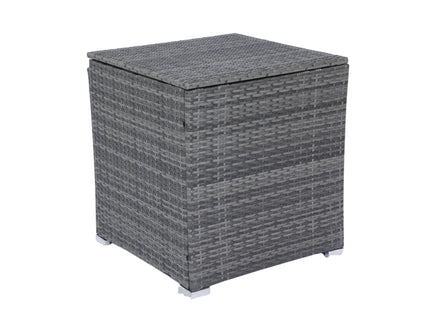8 Piece Patio Sectional Wicker Rattan Outdoor Furniture Sof Set With One Storage Box Under Seat And Cushion Box - Gray / Black