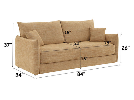 Cadie - Sofa With 2 Pillows - Mocha