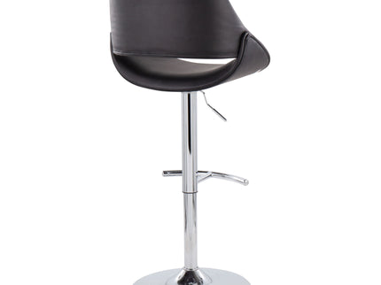 Fabrico - Contemporary Adjustable Bar Stool With Rounded T Footrest (Set of 2)