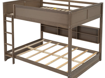 Bunk Bed With Storage Cabinets And USB Ports