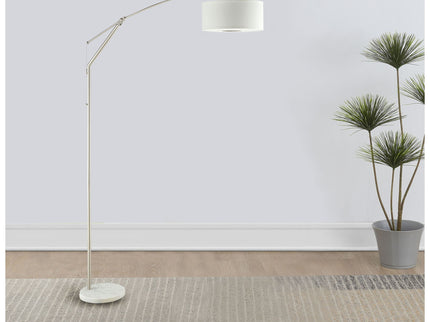 Jamison - Drum Shade Arc Adjustable Floor Lamp - Chrome