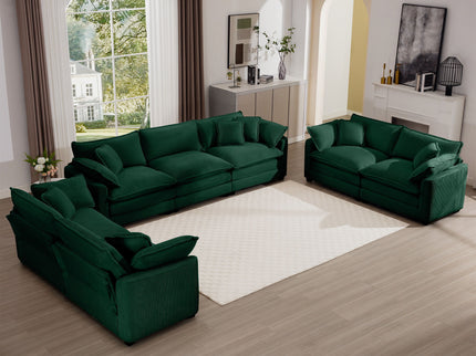 Elegant Oversized Sectional Sofa Set With Deep Seats And Flexible Layout