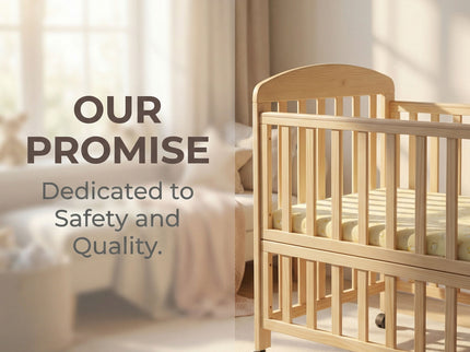 Portable Bedside Bassinet With 3 Heights, Mini Crib For Newborns - Natural Wood