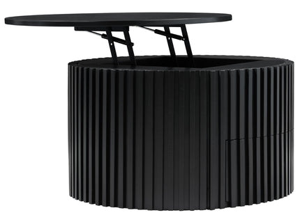 Round Lift Top Coffee Table With Hidden Storage For Living Room