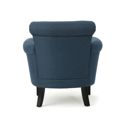 Elegant Club Chair With Nailhead Trim And Birch Wood Legs