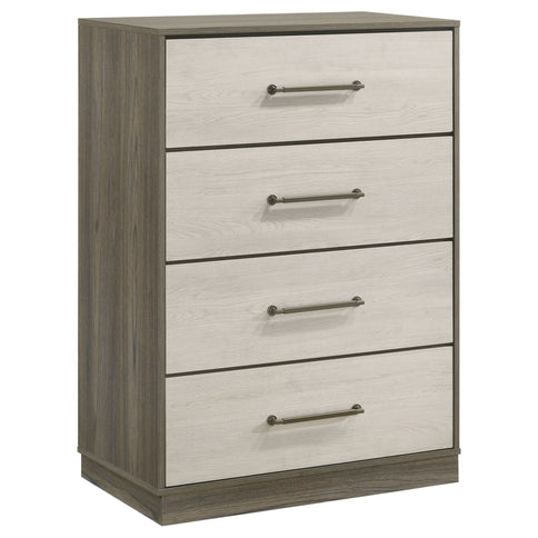Edmondson - 4 Drawer Chest - Natural / Gray
