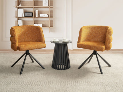 270 Degree Swivel Upholstered Desk Chairs (Set of 2)
