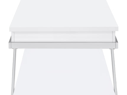 Briana - 2 Piece Coffee And End Table Set With Lift Top Legs - Gloss White
