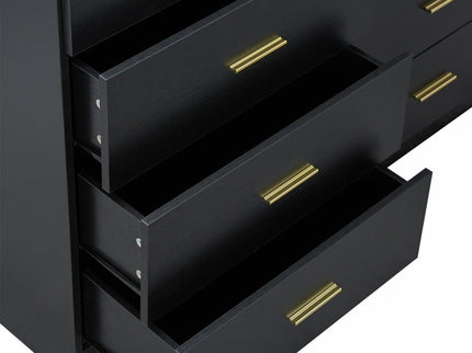 Modern Drawer Dresser For Bedroom, Ample Storage Wide Chest Of Drawers