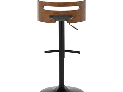 Cosi - Mid Century Modern Adjustable Barstool With Swivel With Rounded T Footrest (Set of 2)
