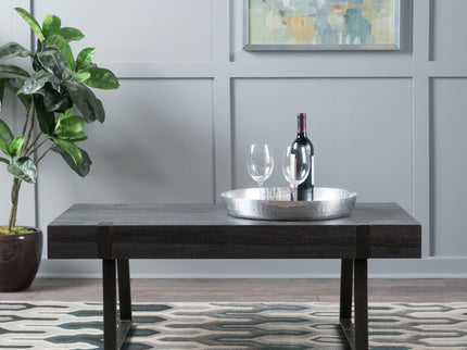 Abitha - Coffee Table With Industrial Powder Coated Metal Legs