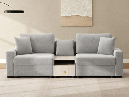 Modular Sofa Couch With Storage Armrest And Center Console