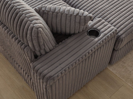 3 Seater Sofa With 2 Ottomans For Living Room