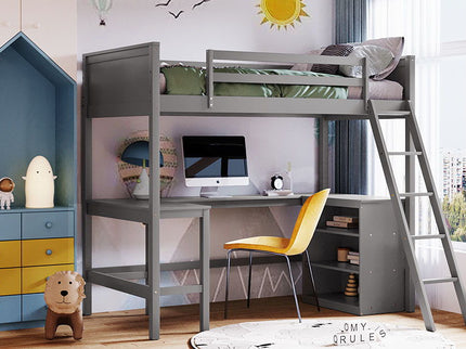 Loft Bed With Shelves With Desk