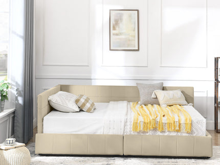 Upholstered Storage Tufted Bed Frame With Backrest And Armrests