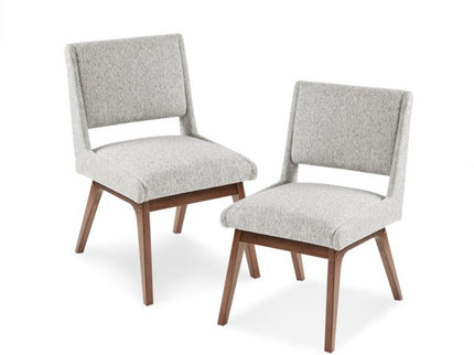 Boomerang - Dining Side Chair With Upholstered Cushions (Set of 2) - Light Gray
