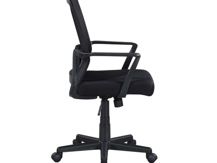 Ergonomic Height Adjustable Office Chair With Armrest - Black
