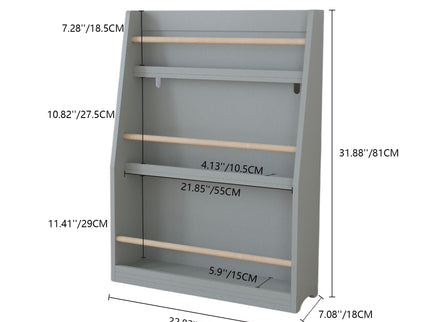 3 Tier Book Shelf, Compact Storage For Bedrooms