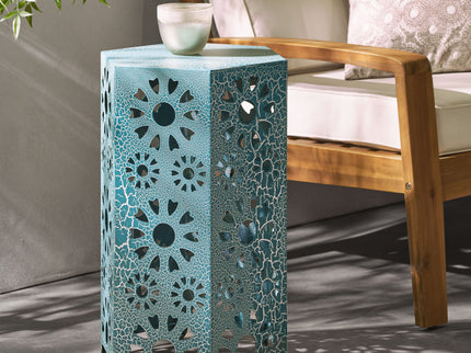 Galore - Side Table With Sunburst Cut Out Design
