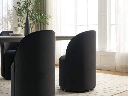 360 Degree Swivel Armless Dining Barrel Chair