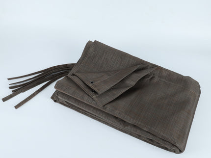 13' X 7.7' Outdoor Pergola Sun Shade Cover Cloth Patio Canopy Hdpe Permeable With Grommets - Brown