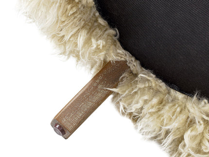 Enchante - New Zealand Sheepskin Accent Arm Chair - Taupe / Natural